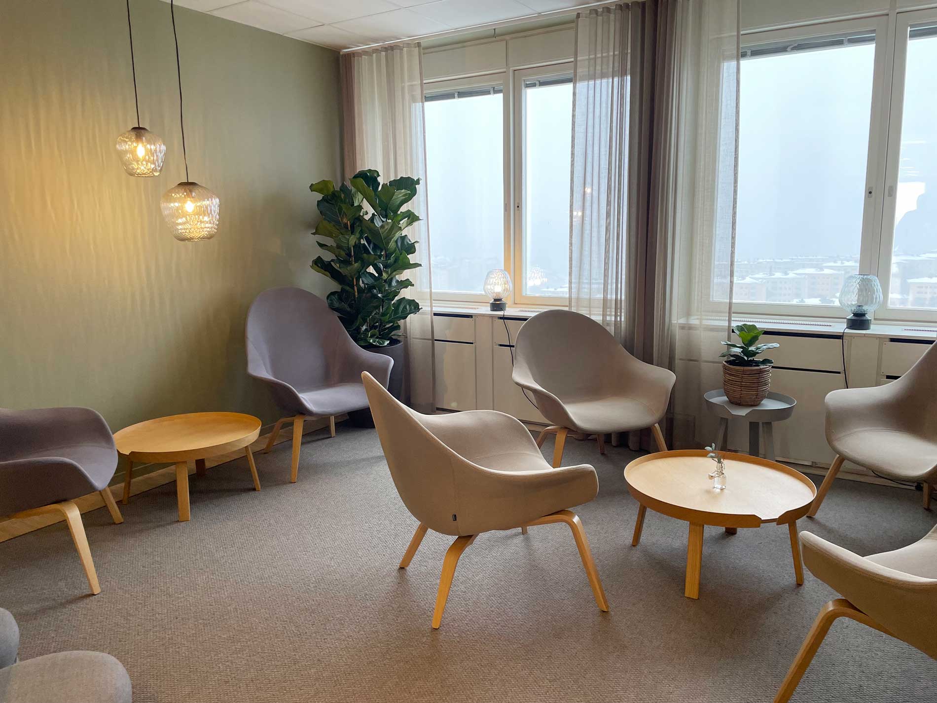 Framfot lounge-fåtöljer